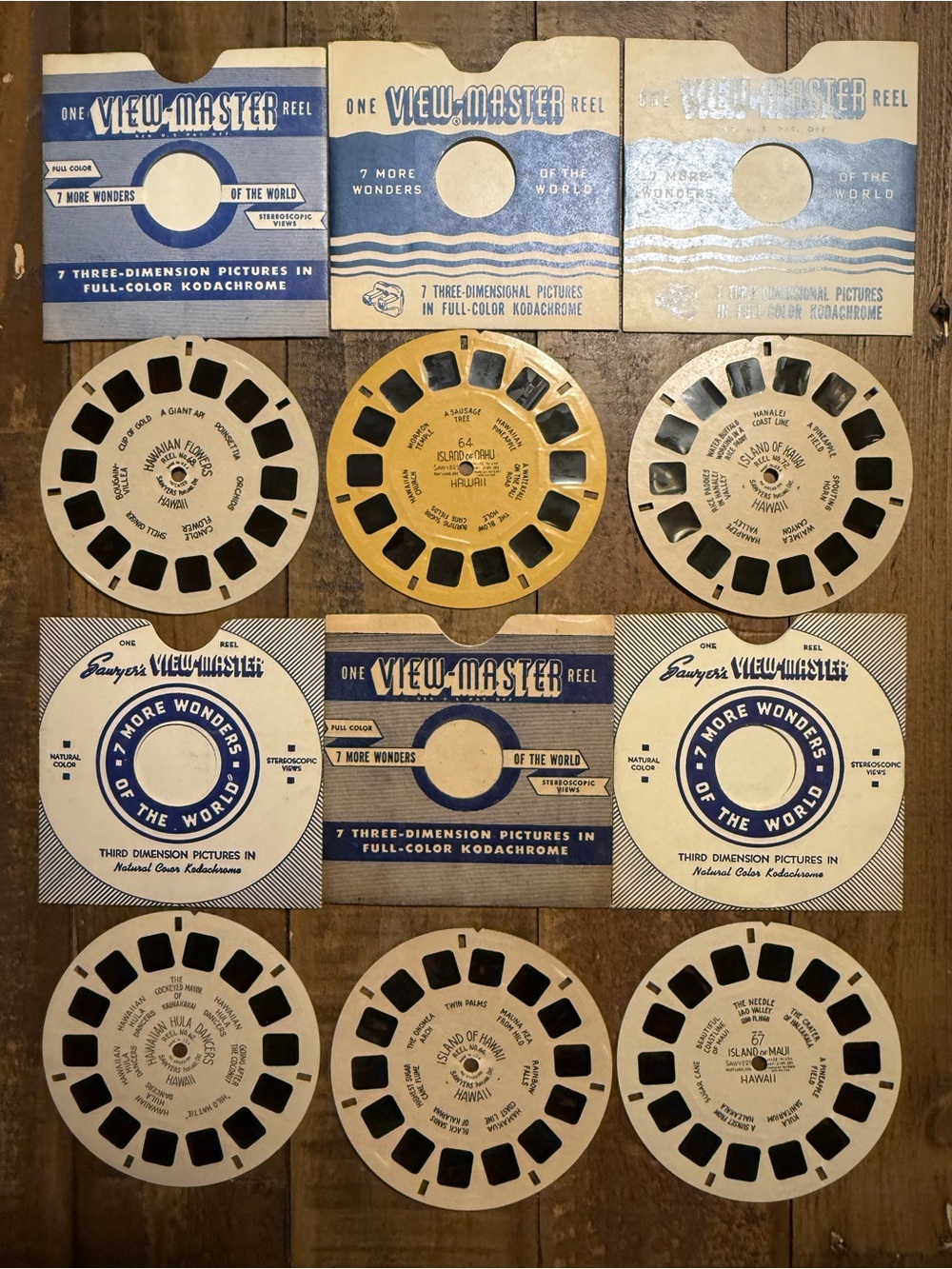 Vintage Sawyer’s View-Master Hawaii Reel Lot – 6 Reels – Kodachrome 3D
